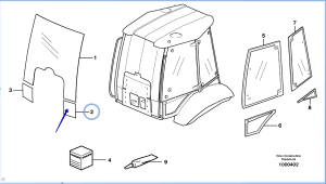 Стекло лобовое нижнее левое (BL61/BL71) VOE11149730