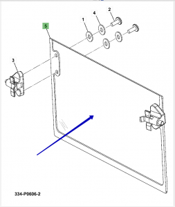 Стекло лобовое нижнее плоское Т3 (2012 г-...) JCB JS (OEM) 333/J3878